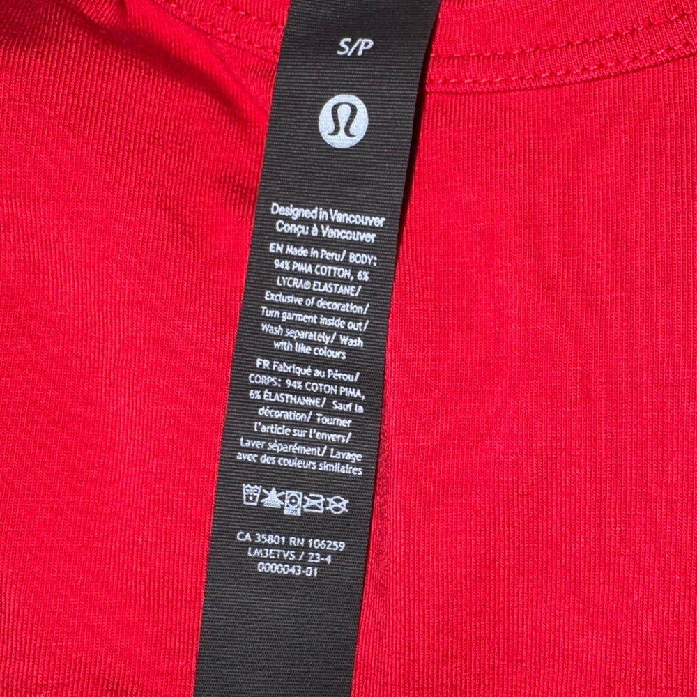lululemon Lunar New Year Fundamental Long Sleeve ( dark red) Year of the Dragon - Picture 4 of 5